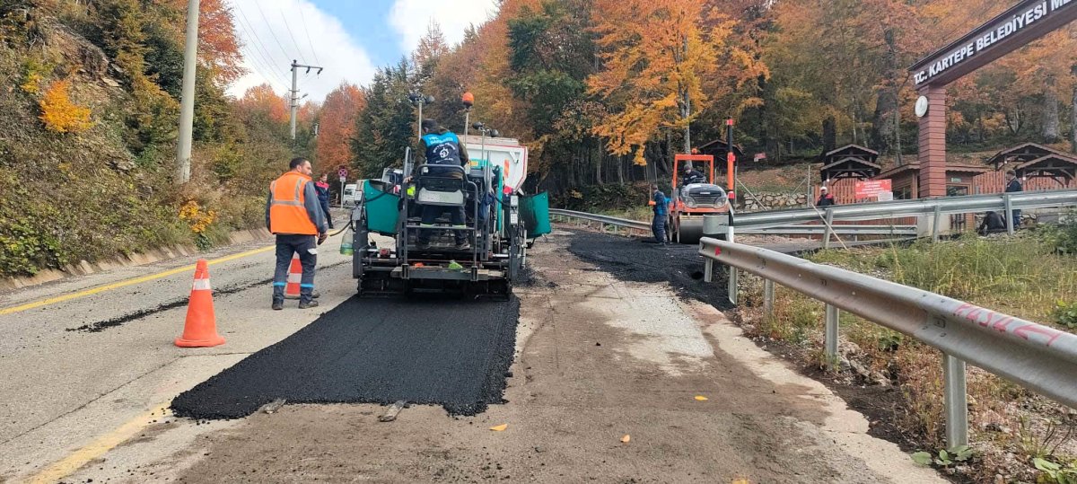 Kartepe zirve yolunda tüm işlemler tamam