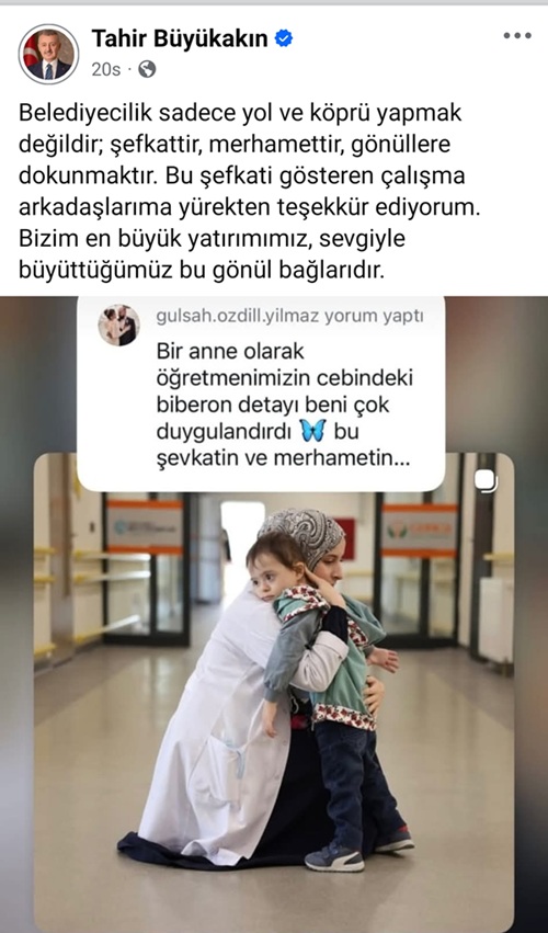 Türkiye’yi duygulandıran fotoğrafa Başkan Büyükakın’ın yorumu