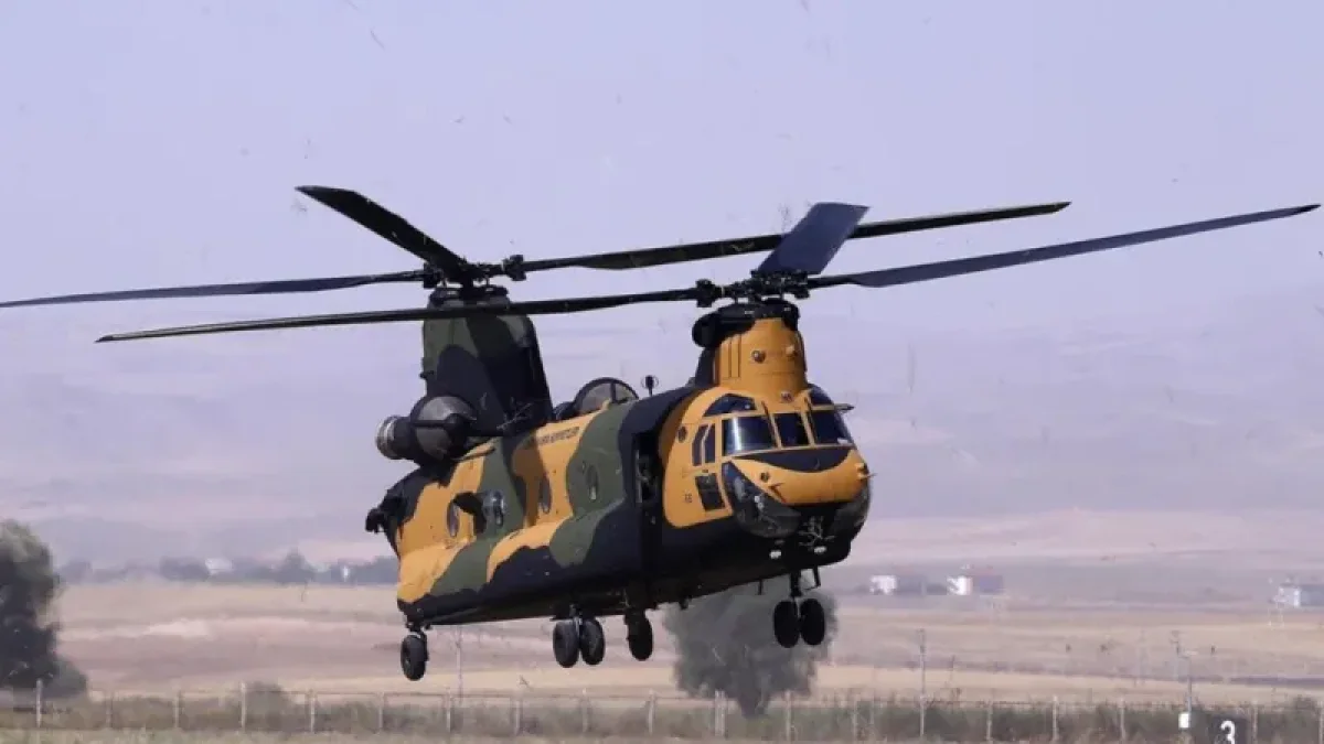 Askeri helikopter Ankara’da sert iniş yaptı!