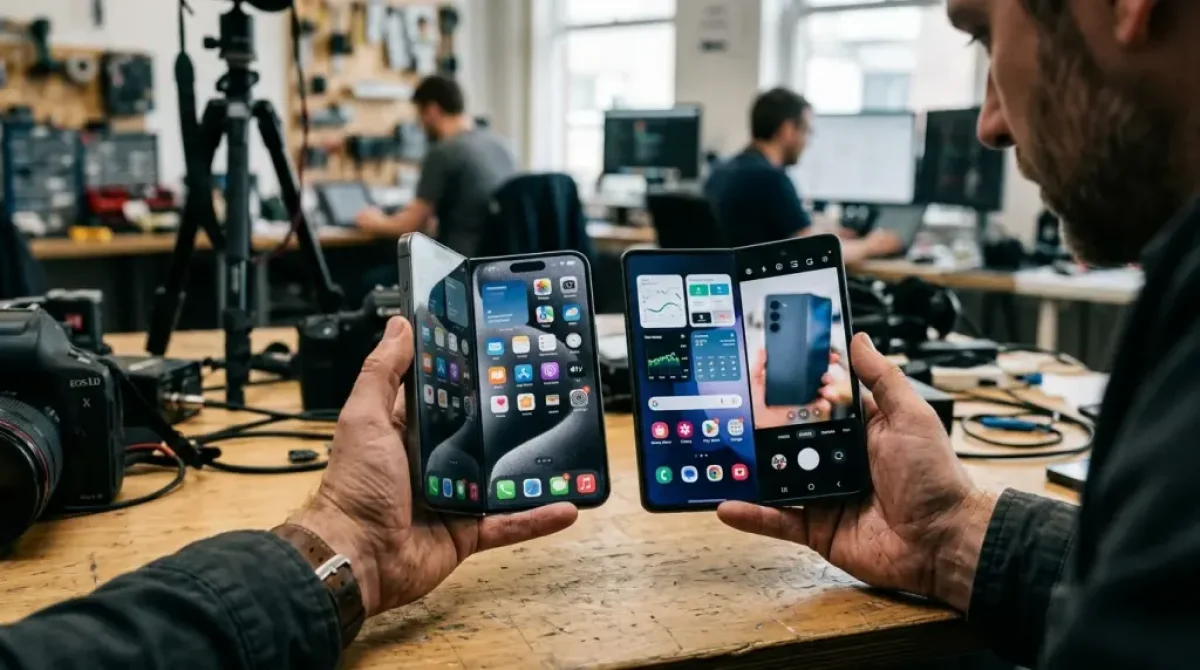 iPhone Duo ile Galaxy Fold8 karşı karşıya