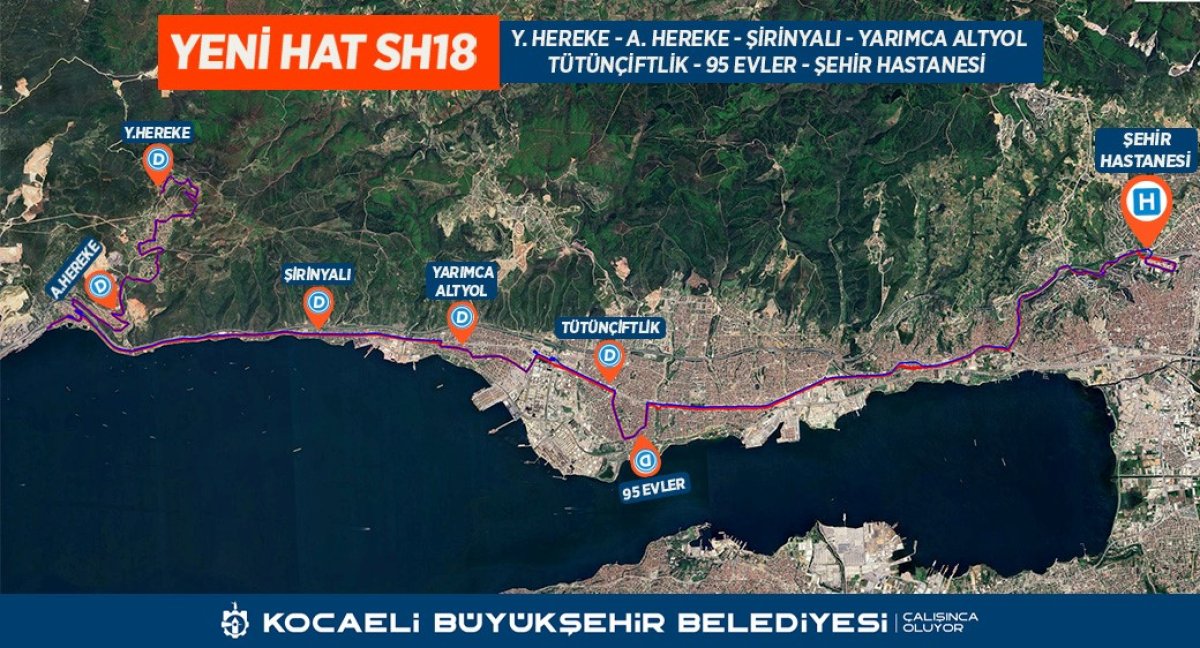 14 yeni, direkt hat ile doğrudan ulaşım